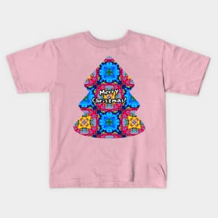 Colorful Christmas tree patterns. Kids T-Shirt